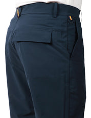 PANTALONE UOMO K-WAY ELIA BLU IN TESSUTO IMPERMEABILE E TASCA POSTERIORE CON PATTA