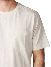 T-SHIRT UOMO K-WAY SIGUR BIANCA IN JERSEY CON TASCHINO SUL PETTO
