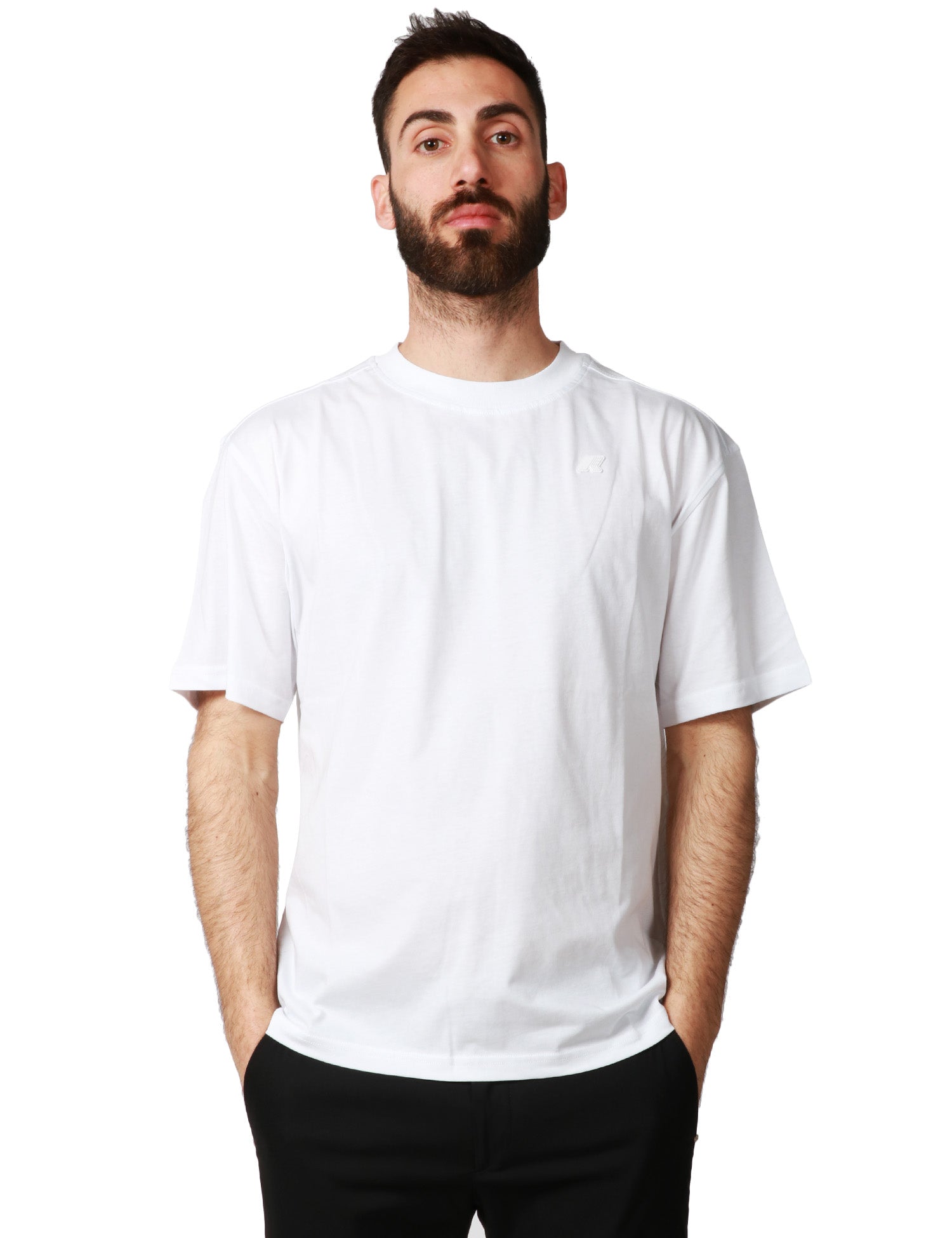 T-SHIRT UOMO K-WAY BIANCA SOLO JERSEY