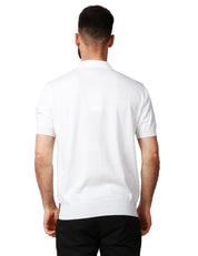 POLO UOMO K-WAY PLEYNE BIANCA A MEZZE MANICHE IN FILATO DI PURO COTONE ANTI PILLING