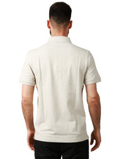 POLO UOMO K-WAY AMEDEE BEIGE A MEZZE MANICHE IN PIQUET ELASTICIZZATO