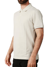 POLO UOMO K-WAY AMEDEE BEIGE A MEZZE MANICHE IN PIQUET ELASTICIZZATO