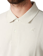 POLO UOMO K-WAY AMEDEE BEIGE A MEZZE MANICHE IN PIQUET ELASTICIZZATO