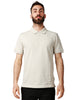 Polo uomo k-way amedee beige a mezze maniche in piquet elasticizzato