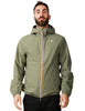 Giubbino uomo k-way jack stretch verde in tessuto tecnico elasticizzato impermeabile e antivento con cappuccio