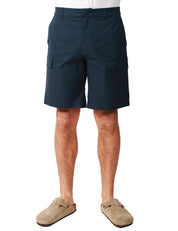 BERMUDA UOMO K-WAY BASTYEL BLU SCURO IN TESSUTO TECNICO CON TASCHE UTILITY LATERALI