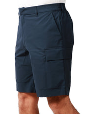 BERMUDA UOMO K-WAY BASTYEL BLU SCURO IN TESSUTO TECNICO CON TASCHE UTILITY LATERALI