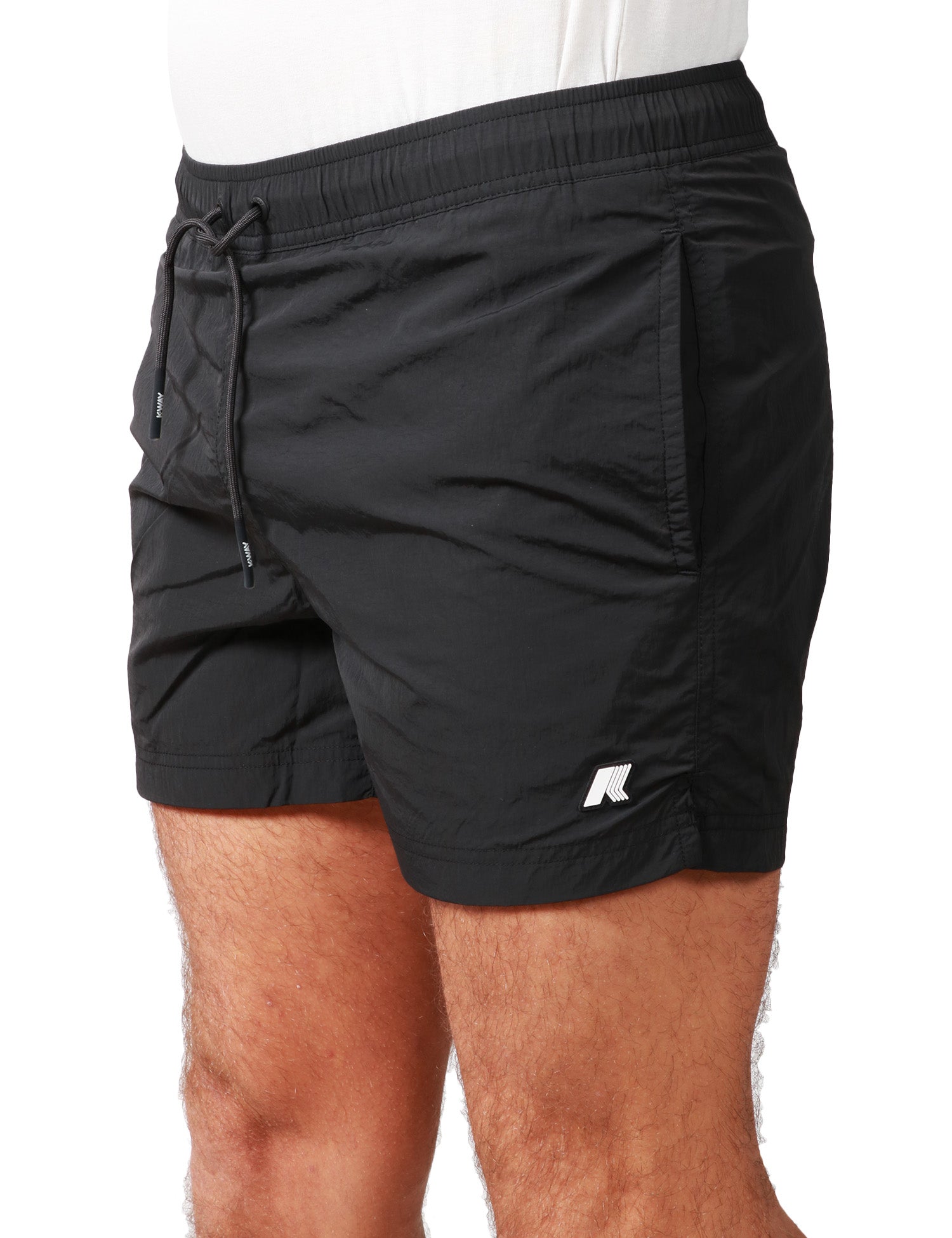 COSTUME MARE UOMO K-WAY HAZEL BEACH BLACK IN TESSUTO AD ASCIUGATURA RAPIDA CON VITA ELASTICIZZATA