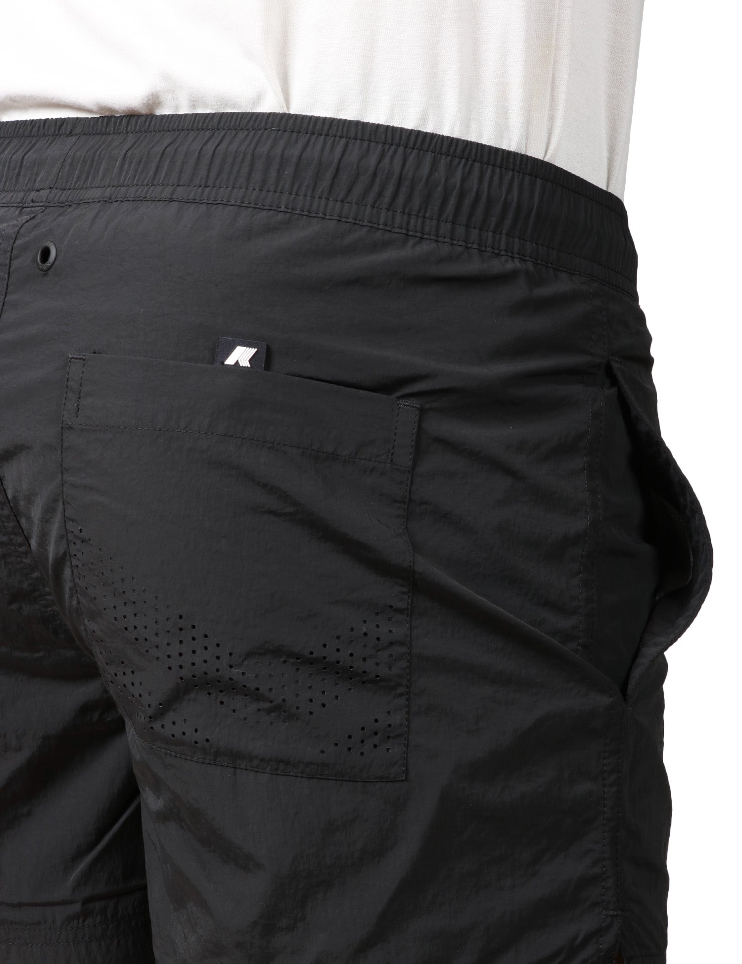COSTUME MARE UOMO K-WAY HAZEL BEACH BLACK IN TESSUTO AD ASCIUGATURA RAPIDA CON VITA ELASTICIZZATA