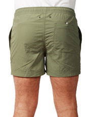 COSTUME MARE UOMO K-WAY HAZEL GREEN IN TESSUTO AD ASCIUGATURA RAPIDA CON VITA ELASTICIZZATA