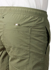 COSTUME MARE UOMO K-WAY HAZEL GREEN IN TESSUTO AD ASCIUGATURA RAPIDA CON VITA ELASTICIZZATA