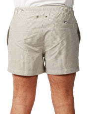 COSTUME MARE UOMO K-WAY HAZEL GREEN/WHITE A RIGHE IN TESSUTO SEERSUCKER AD ASCIUGATURA RAPIDA