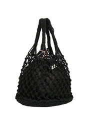 BORSA DONNA MATINèE LIPARI MEDIUM NERA CON DETTAGLIO LOGO IN METALLLO