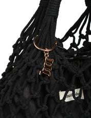 BORSA DONNA MATINèE LIPARI MEDIUM NERA CON DETTAGLIO LOGO IN METALLLO