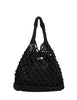 Borsa donna matinèe lipari medium nera con dettaglio logo in metalllo