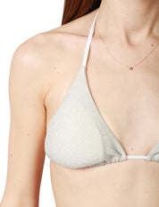 COSTUME MARE DONNA MATINèè DORA BIANCO DUE PEZZI IN TESSUTO LUREX