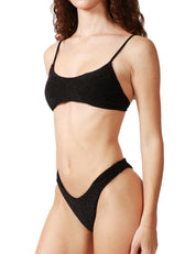 COSTUME MARE DONNA MATINèè DORA NERO LUREX DUE PEZZI IN TESSUTO LUREX