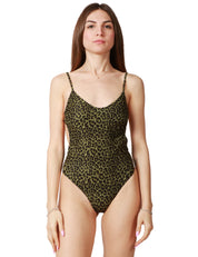 COSTUME MARE DONNA MATINèE JULIE VERDE MACULATO CON SPALLINE REGOLABILI