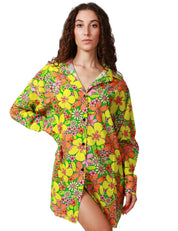 ABITO DONNA MATINèè EVELYNE VERDE/GIALLO FANTASIA POP IN COTONE LEGGERO