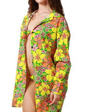 ABITO DONNA MATINèè EVELYNE VERDE/GIALLO FANTASIA POP IN COTONE LEGGERO