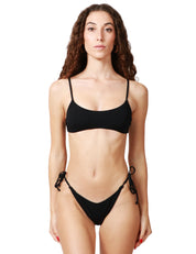 COSTUME TOP MATINèE DORA NERO CON SPALLINE SOTTILI E COPPE ESTRAIBILI
