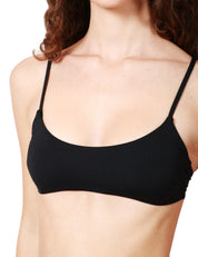 COSTUME TOP MATINèE DORA NERO CON SPALLINE SOTTILI E COPPE ESTRAIBILI