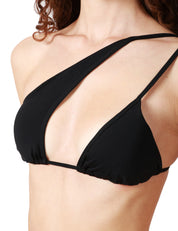 TOP MARE DONNA MATINèè BIANCA NERO MONOSPALLA