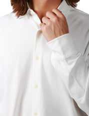 CAMICIA UOMO MC 2 SAINT BARTH AMALFI BIANCA IN JERSEY PIQUET
