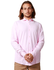 CAMICIA UOMO MC 2 SAINT BARTH AMALFI ROSA IN JERSEY PIQUET
