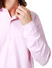 CAMICIA UOMO MC 2 SAINT BARTH AMALFI ROSA IN JERSEY PIQUET
