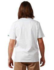 T-SHIRT UOMO MC2 SAINT BARTH BLU CON TASCA VERDE A FIORI APPLICATA SUL PETTO