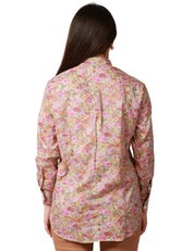 CAMICIA DONNA MC2 SAINT BARTH BRIGITTE MILITARE A STAMPA FLOREALE 100%COTONE