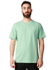 T-SHIRT UOMO MC 2 SAINT BARTH DOVER VERDE IN JERSEY DI COTONE CON RICAMO LOGO SULLA MANICA
