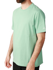 T-SHIRT UOMO MC 2 SAINT BARTH DOVER VERDE IN JERSEY DI COTONE CON RICAMO LOGO SULLA MANICA