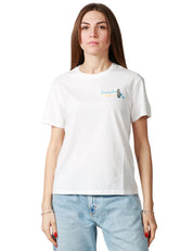 T-SHIRT DONNA MC2 SAINT BARTH BIANCA CON RICAMO SUL CUORE "SONO MOLTO TONICA"