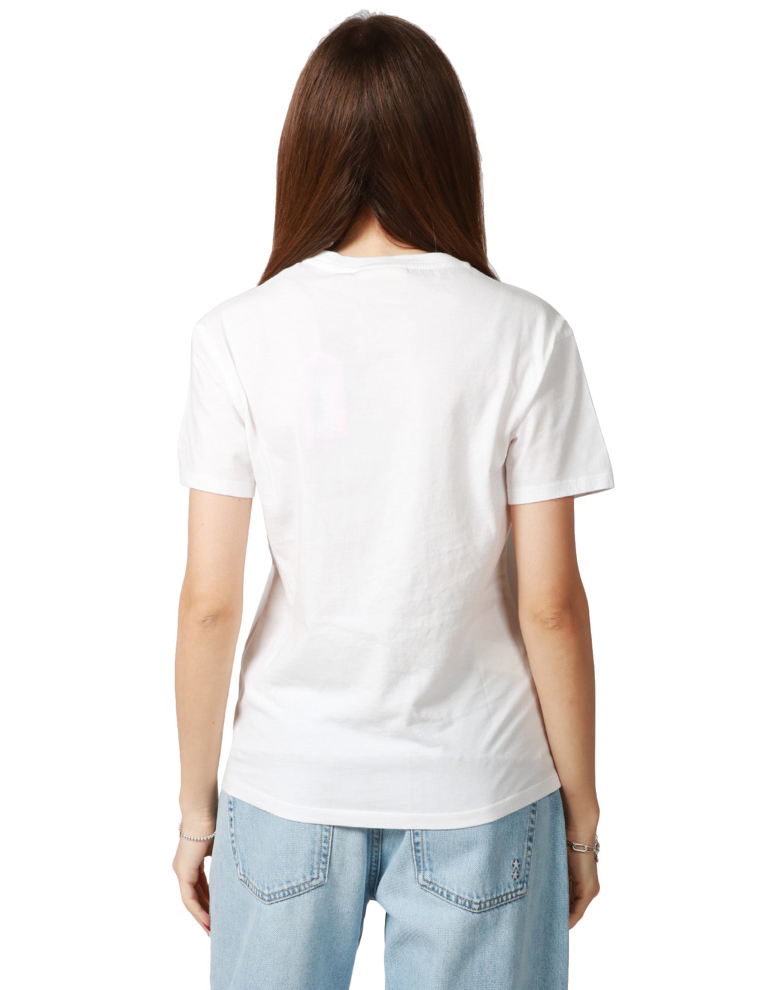 T-SHIRT DONNA MC2 SAINT BARTH BIANCA CON RICAMO SUL CUORE "SONO MOLTO TONICA"