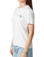 T-SHIRT DONNA MC2 SAINT BARTH BIANCA CON RICAMO SUL CUORE "SONO MOLTO TONICA"