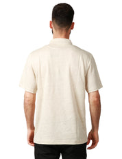POLO UOMO MC 2 SAINT BARTH FRASER GRAIN A MEZZA MANICA SENZA BOTTONI 100%LINO