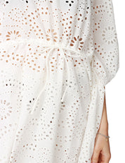 CAFTANO DONNA MC 2 SAINT BARTH IRIA BIANCO IN PIZZO SANGALLO CON MANICHE A PONCHO