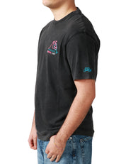 T-SHIRT UOMO MC 2 SAINT BARTH JACK NERA CON RICAMO "CAMPIONE DI WINE SURF"