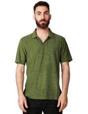 POLO UOMO MC 2 SAINT BARTH JEREMY MILITARE A MEZZA MANICA IN TESSUTO TERRY ULTRALEGGERO