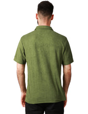 POLO UOMO MC 2 SAINT BARTH JEREMY MILITARE A MEZZA MANICA IN TESSUTO TERRY ULTRALEGGERO