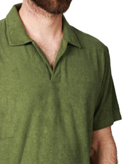 POLO UOMO MC 2 SAINT BARTH JEREMY MILITARE A MEZZA MANICA IN TESSUTO TERRY ULTRALEGGERO