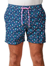 COSTUME MARE UOMO MC 2 SAINT BARTH BLU CON STAMPA COCKTAIL IN TESSUTO LEGGERO