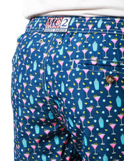 COSTUME MARE UOMO MC 2 SAINT BARTH BLU CON STAMPA COCKTAIL IN TESSUTO LEGGERO