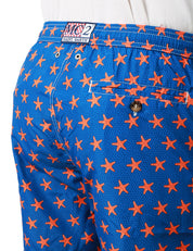 COSTUME MARE UOMO MC 2 SAINT BARTH BLU CON STAMPA STELLE MARINE IN TESSUTO LEGGERO
