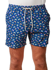 COSTUME MARE UOMO MC 2 SAINT BARTH BLU CON STAMPA TARTARUGHE IN TESSUTO LEGGERO