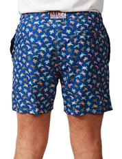 COSTUME MARE UOMO MC 2 SAINT BARTH BLU CON STAMPA TARTARUGHE IN TESSUTO LEGGERO