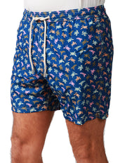 COSTUME MARE UOMO MC 2 SAINT BARTH BLU CON STAMPA TARTARUGHE IN TESSUTO LEGGERO