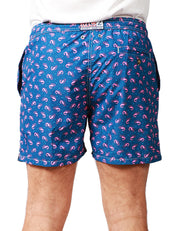 COSTUME MARE UOMO MC 2 SAINT BARTH BLU CON STAMPA GAMBERETTI IN TESSUTO LEGGERO